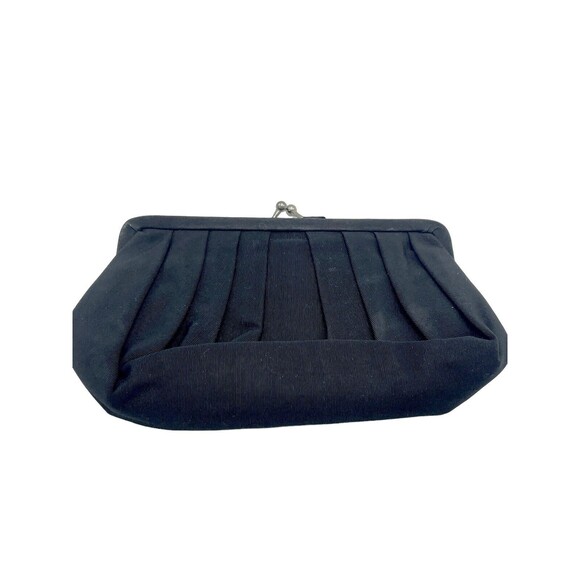 Vintage Zell Fifth Ave Clutch Purse Black Metal Clasp Jewel Gem - Picture 2 of 11